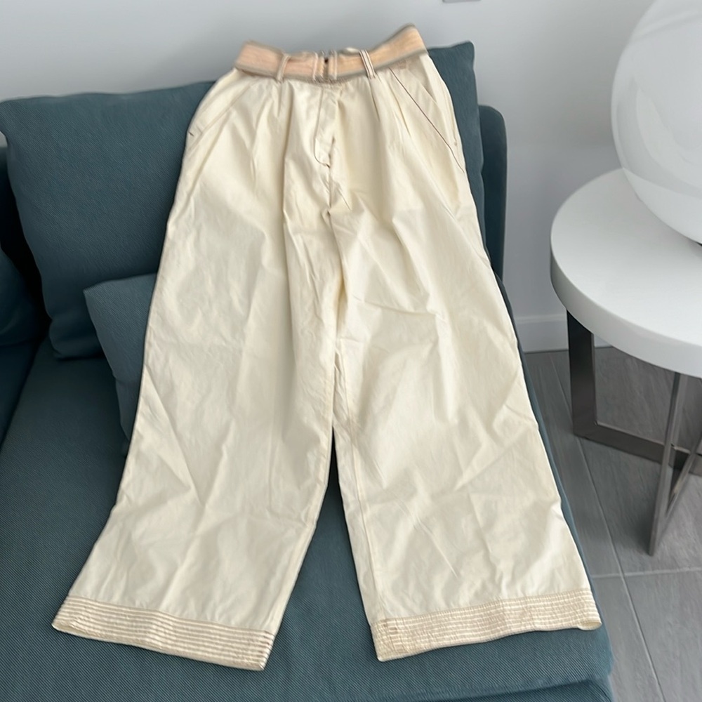 Missoni Full Legged, Pleated, Cotton, Ankle Length Trousers